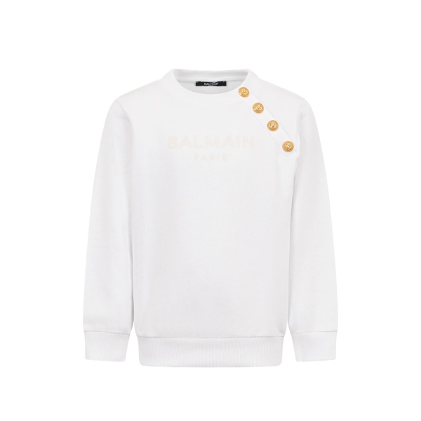button emblem sweater
