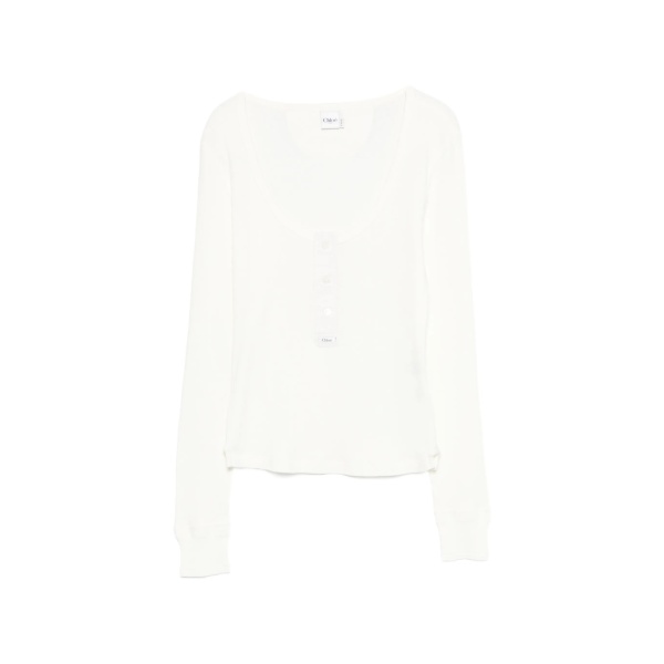 button long-sleeve T-shirt
