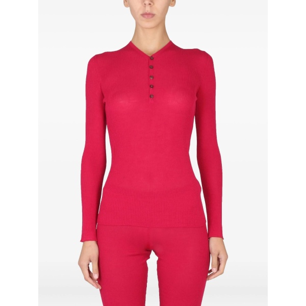 button ribbed sweater