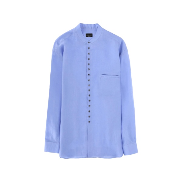 buttoned chest-pocket shirt