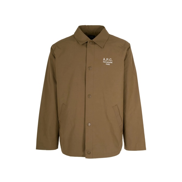 buttoned logo-detail shirt jacket