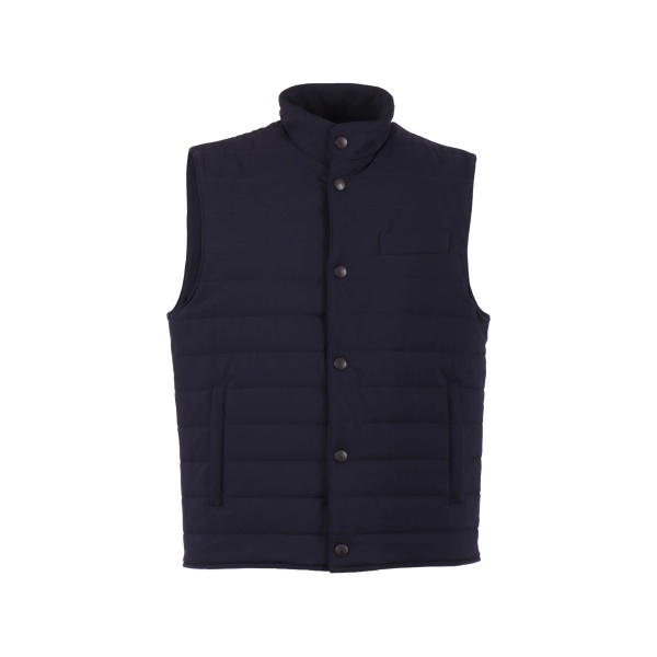 buttoned quilted travel vest