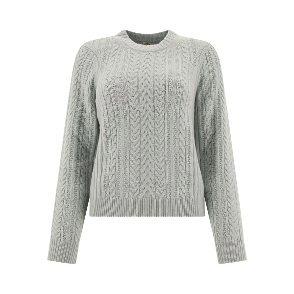 cable-knit ribbed sweater