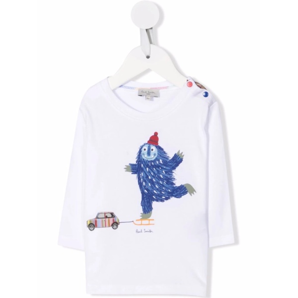 cartoon-print organic-cotton T-Shirt