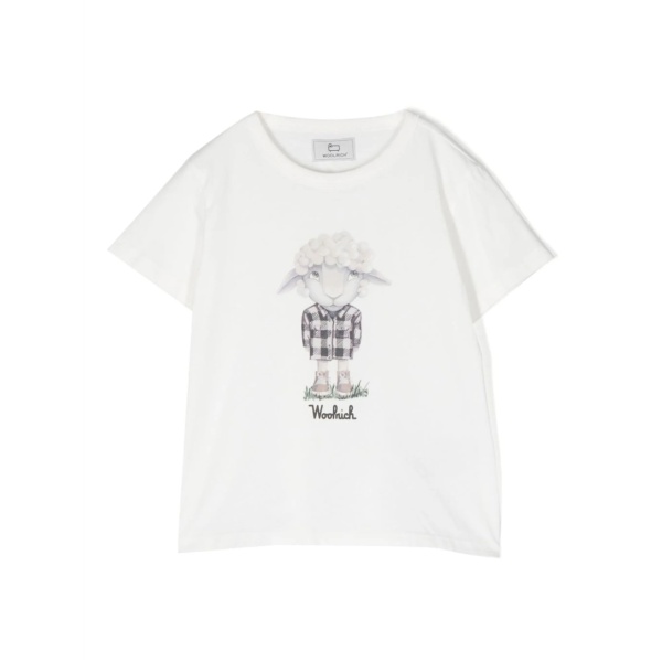 cartoon-print T-shirt