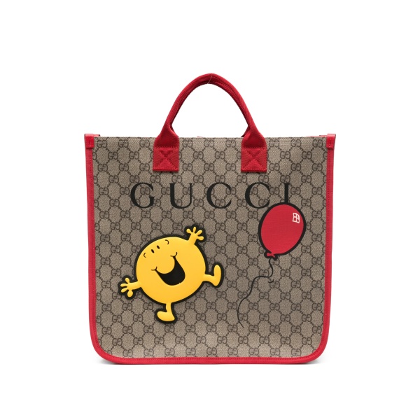 cartoon-print tote bag