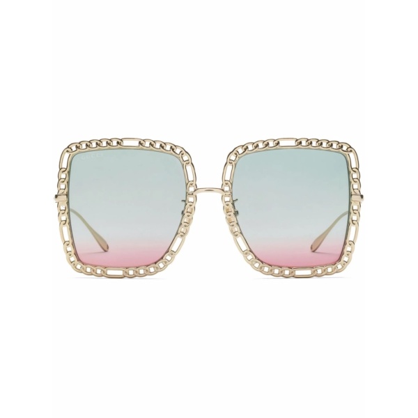 chain-link frame sunglasses