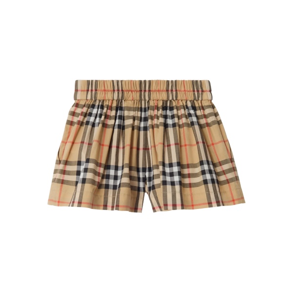 check elasticated shorts