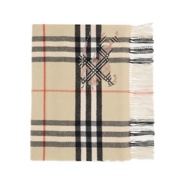 Check Equestrian Motif Scarf
