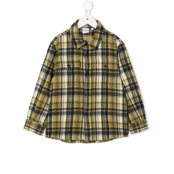 checked long-sleeve shirt