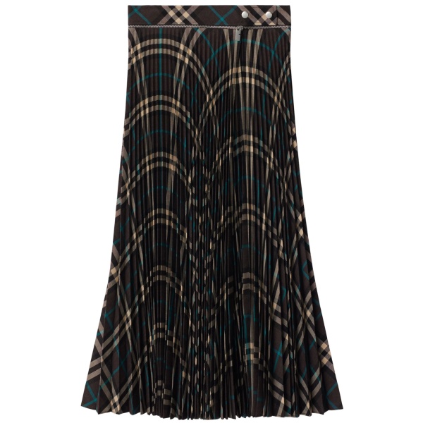 checked wool skirt