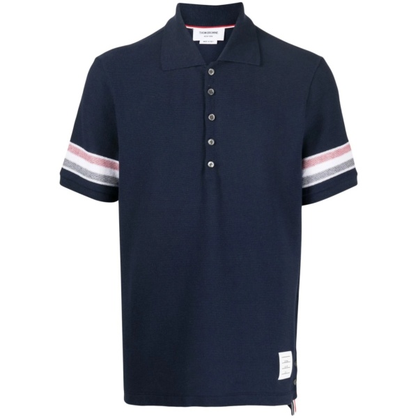 chest logo-patch polo shirt