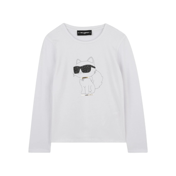 Choupette-print long-sleeve T-shirt