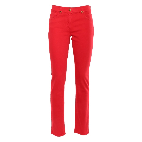 clasped straight-leg jeans