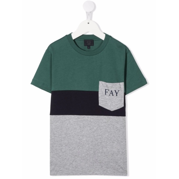 colour-block cotton T-shirt