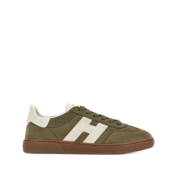 Cool leather lace-up sneakers