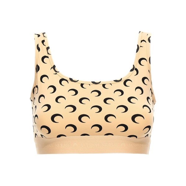 crescent moon-print sport bra