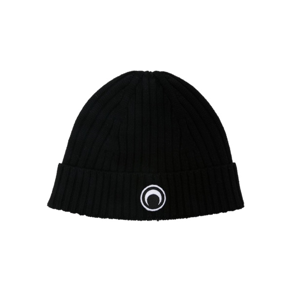 Crescent Moon ribbed wool beanie