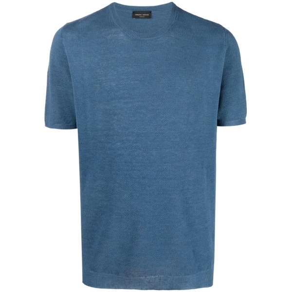 crew-neck fitted T-shirt
