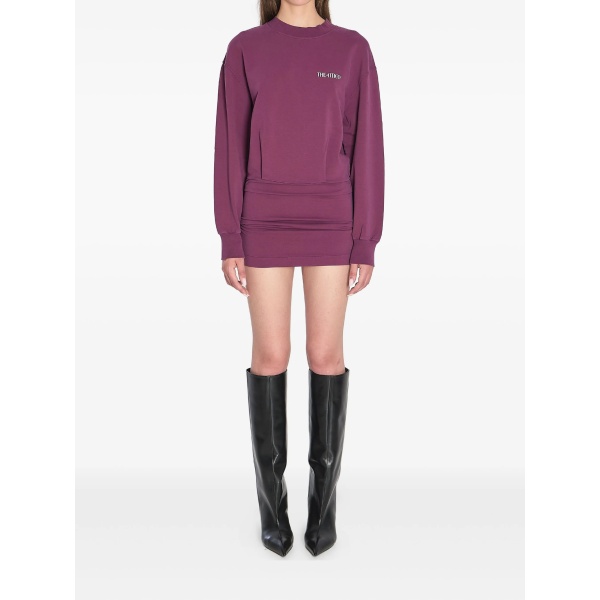crew-neck mini dress