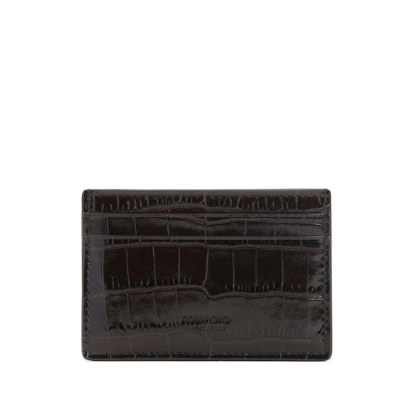crocodile-embossed cardholder