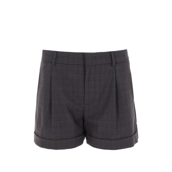 cuffed pleated shorts