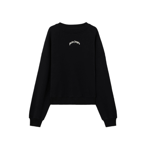 curved-logo sweatshirt