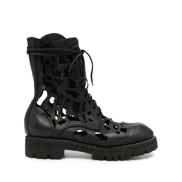 cut-out lace-up boots