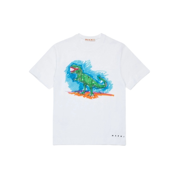 dinosaur-print logo T-shirt