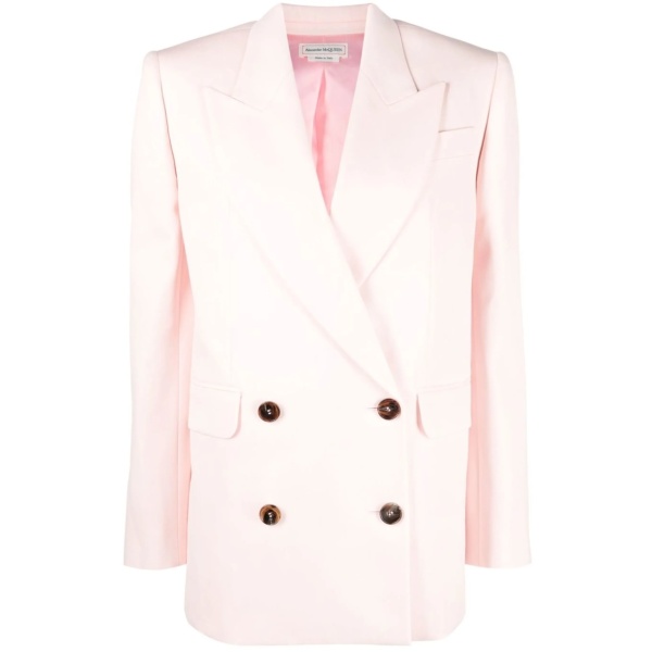 double-breasted boxy blazer