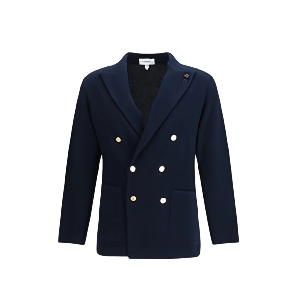 double-breasted knitted blazer