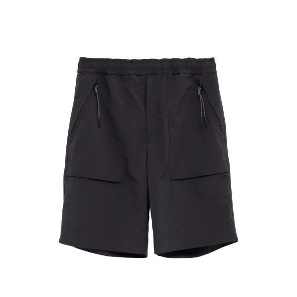 drawstring elasticated waistband shorts