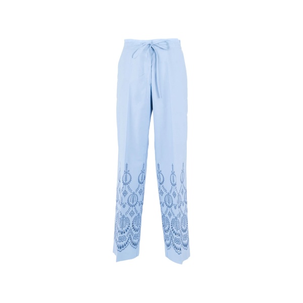 drawstring embroidered trousers