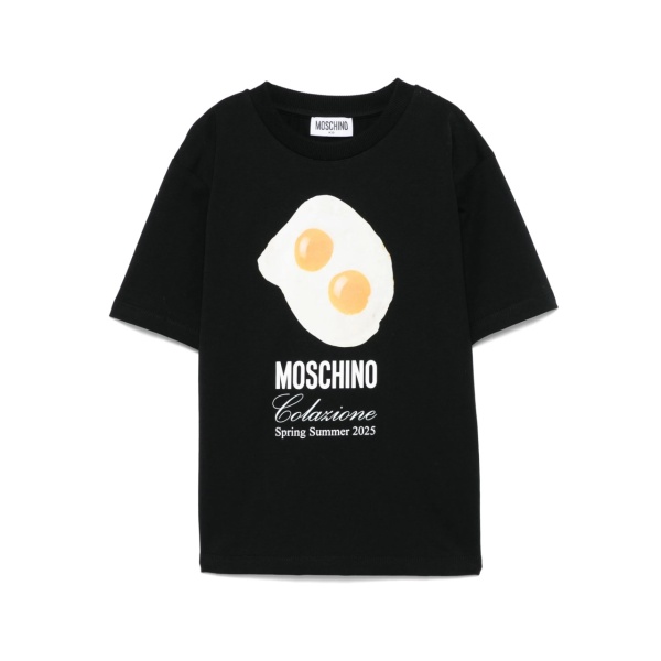 egg-print T-shirt
