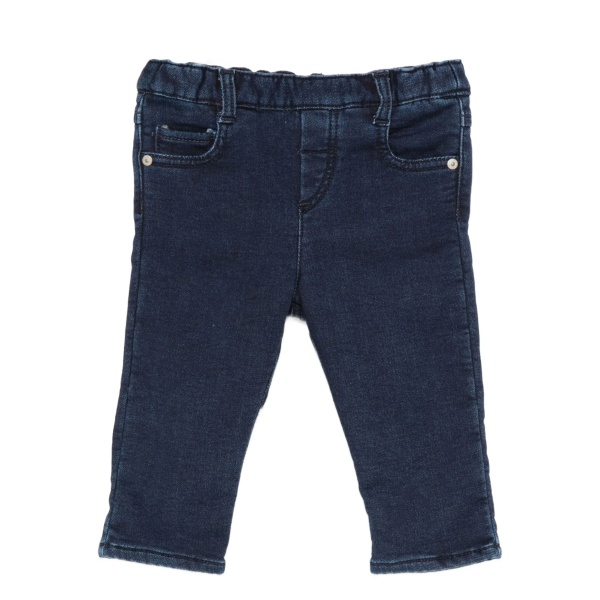 elastic-waistband jeans