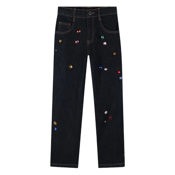 embellished denim jeans