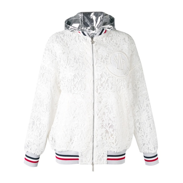 embroidered hooded jacket