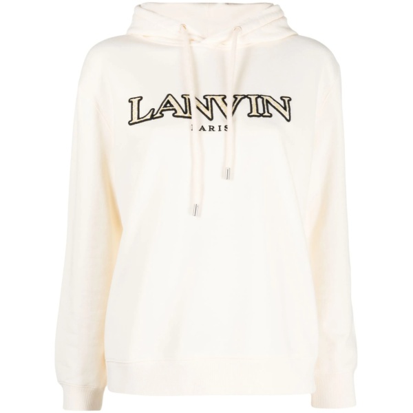 embroidered-logo cotton hoodie