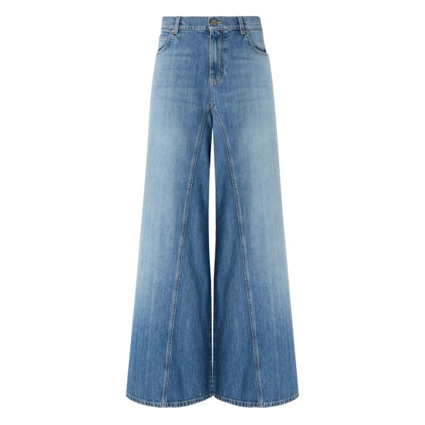 embroidered-pocket jeans