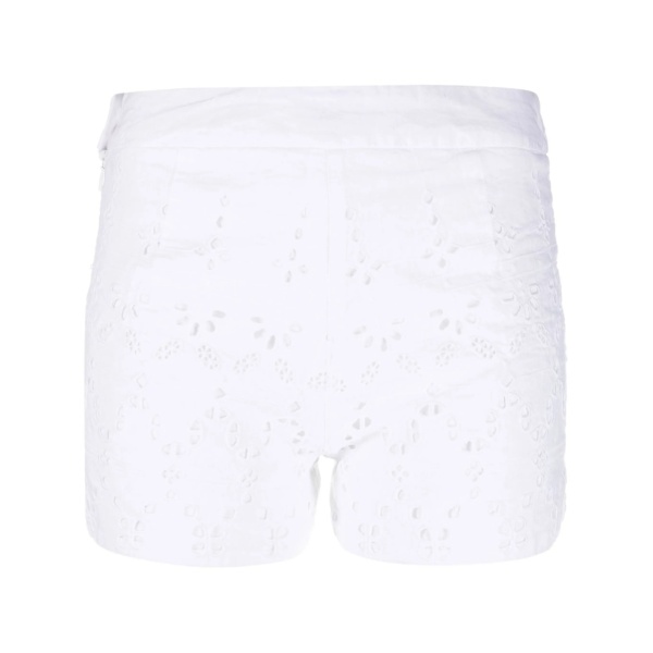 Eyelet linen shorts