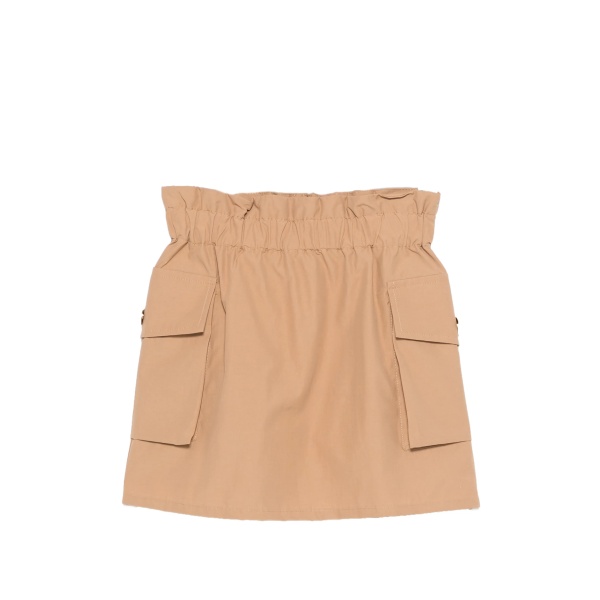 flap-pocket mini skirt