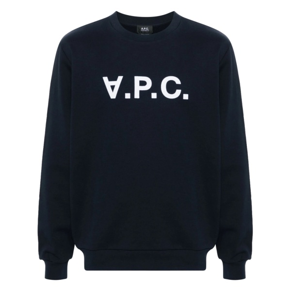 flocked-logo cotton sweatshirt