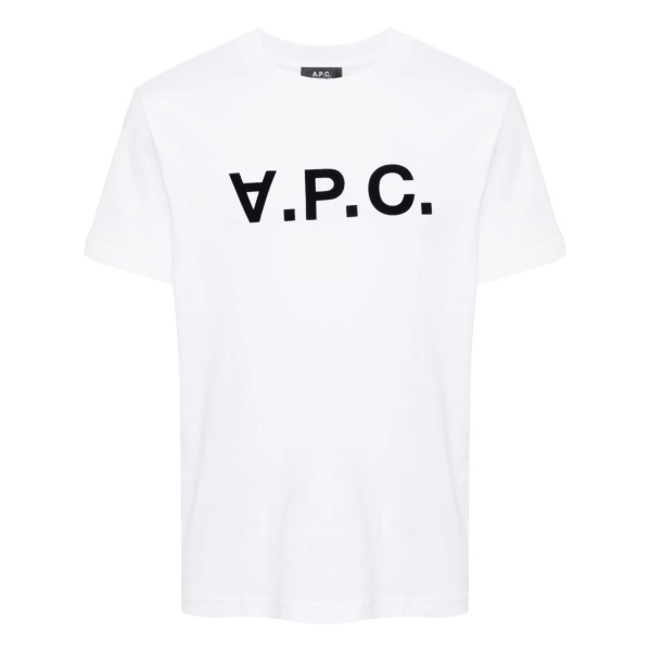 flocked-logo cotton T-shirt