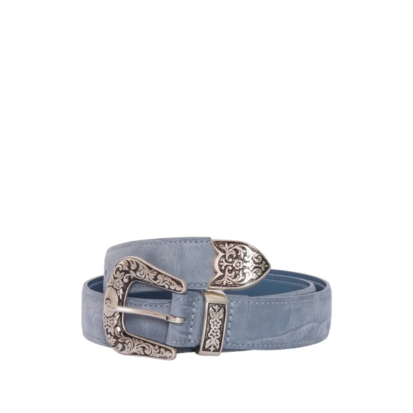 floral-engraved buckle belt