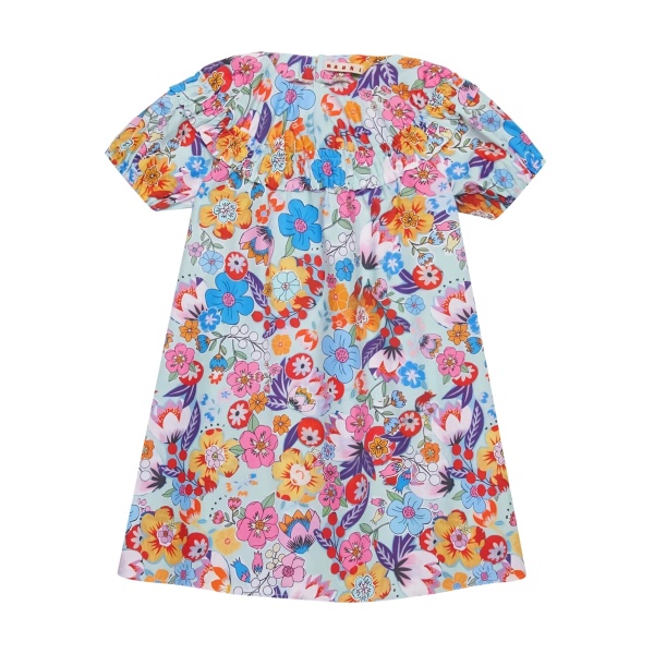floral-print balloon-sleeve dress