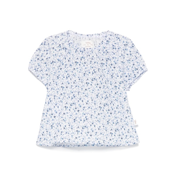 floral-print blouse