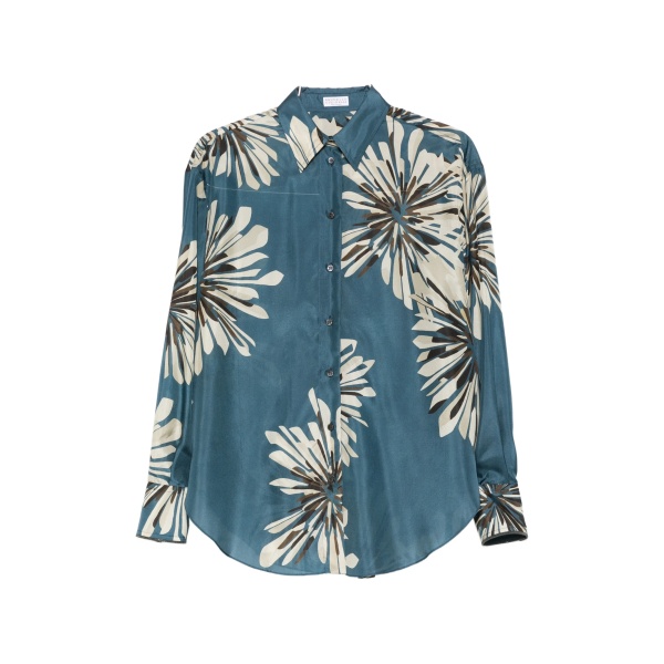 floral-print buttoned shirt