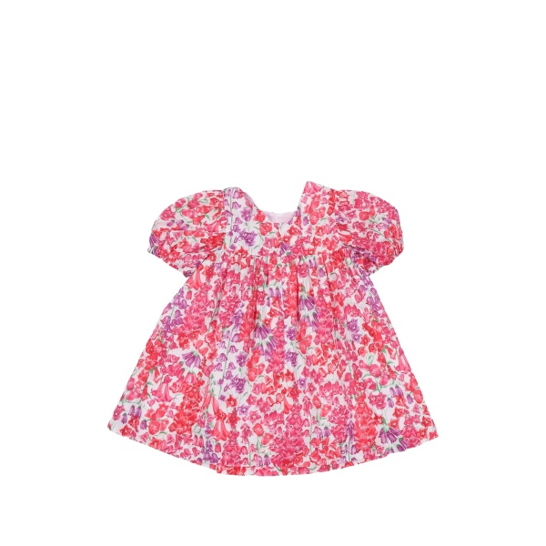 floral-print puff-sleeve dress