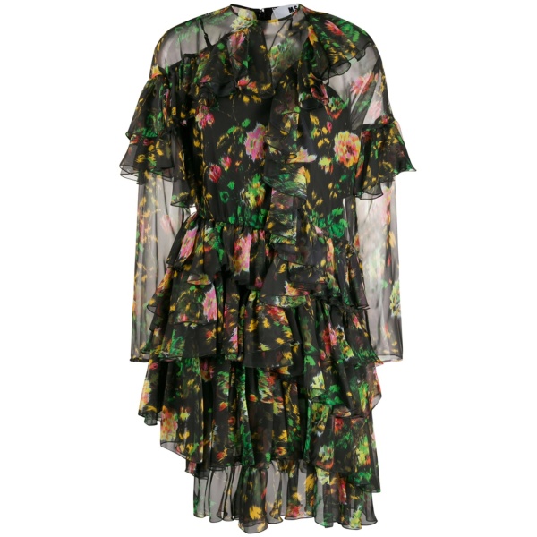 floral print ruffled dress