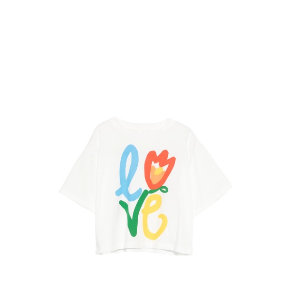 floral-print T-shirt